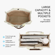 Corduroy Tote Bag-Beige