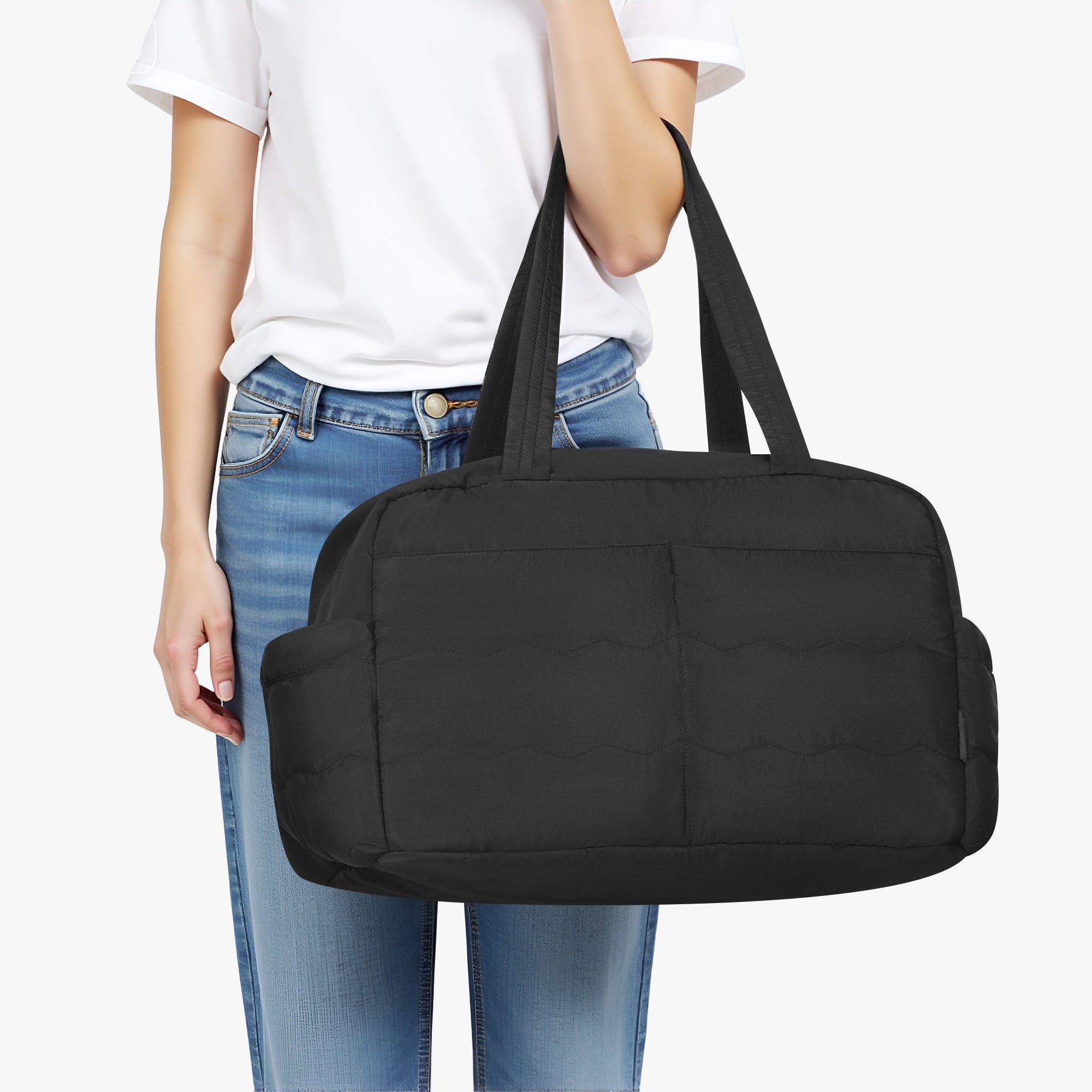 Hynes Eagle 31L Travel Duffel Bag – Lightweight Water-Resistant Gym & Weekender Bag with Laptop Sleeve, Crossbody Strap & Shoe Pocket