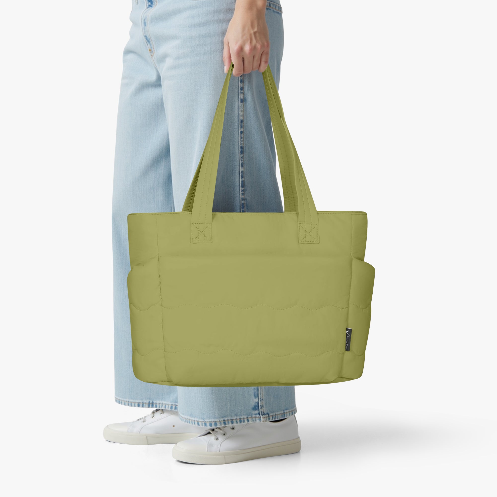Hynes Eagle 20L Puffy Tote Bag – Lightweight Water-Resistant Work & Gym Bag with Laptop Sleeve, Luggage Strap & Smart Pockets