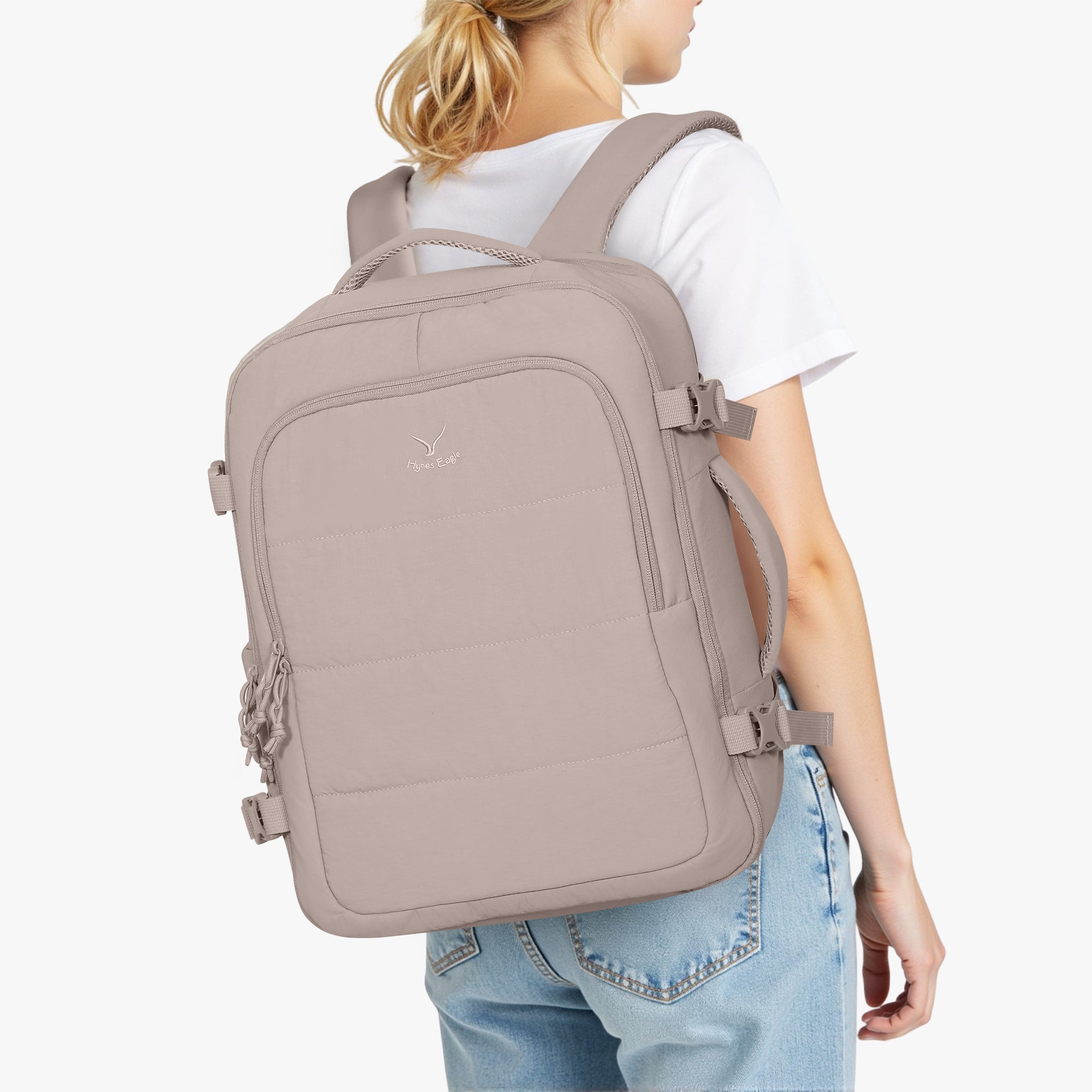 Hynes Eagle 30L Lightweight Puffy Backpack – Stylish Carry-On Travel Bag with Laptop Sleeve