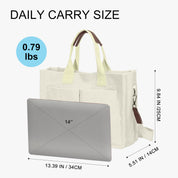 Corduroy Tote Bag-Beige