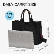 Corduroy Tote Bag-Black