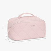 Hynes Eagle Women Quilted Makeup & Toiletry Organizer – Water-Resistant Travel Cosmetic Bag