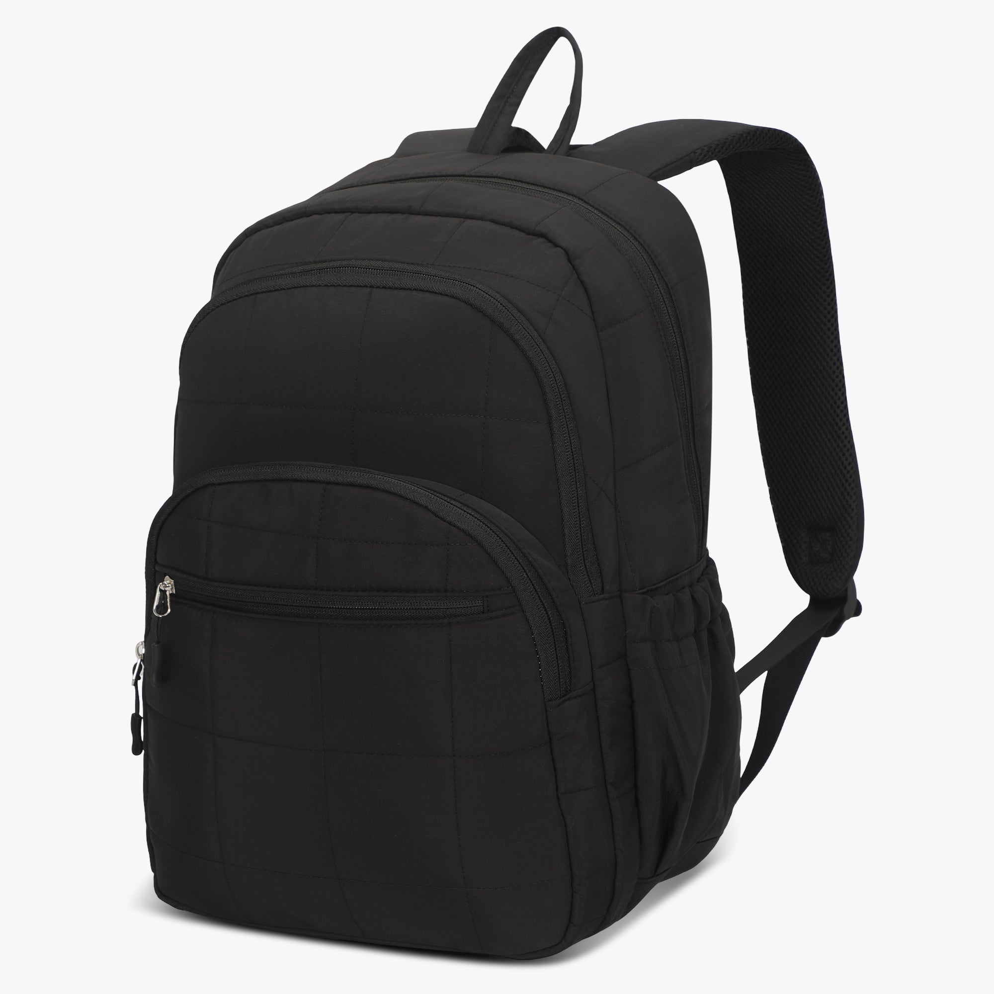 Quilted Backpack-Black