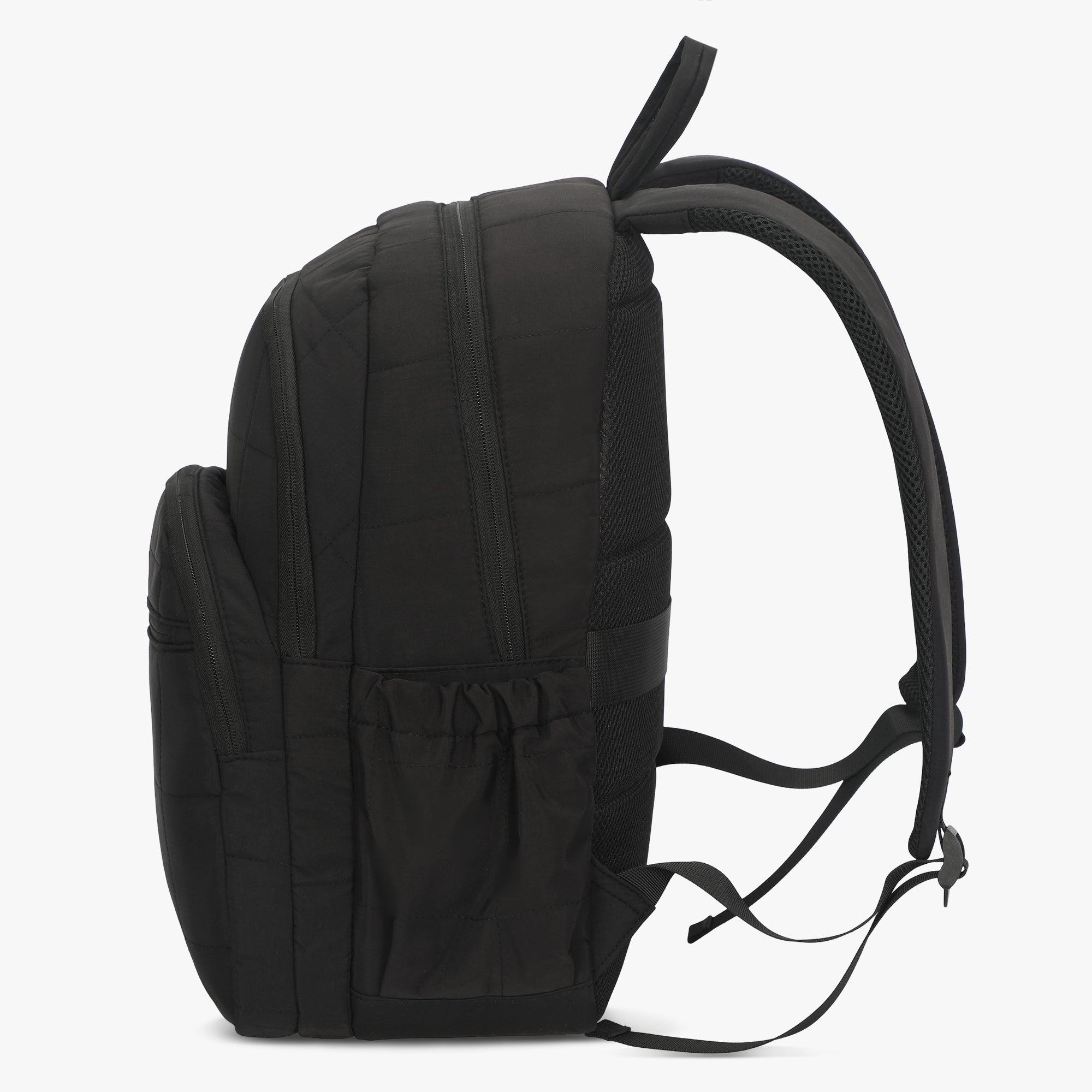 Quilted Backpack-Black