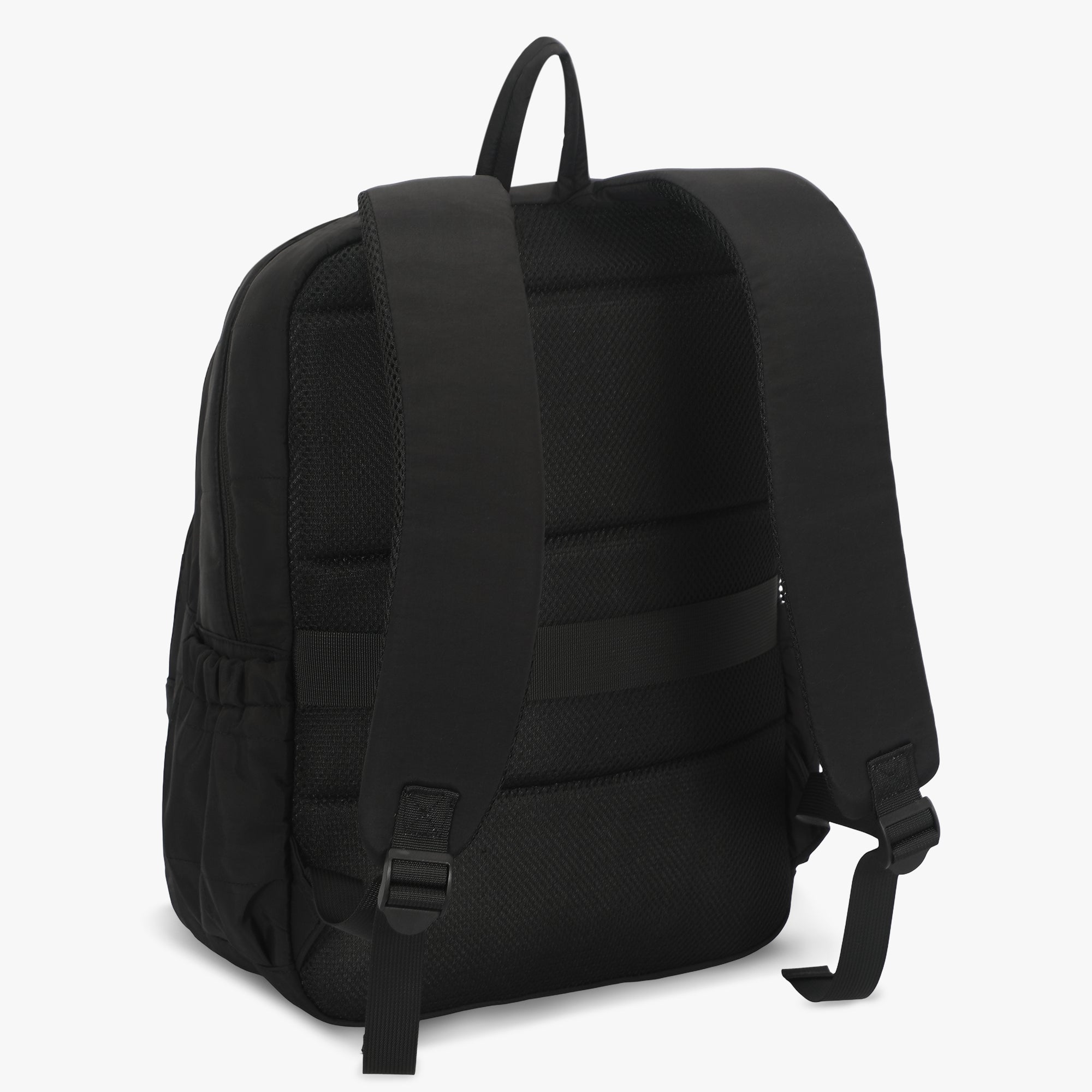 Quilted Backpack-Black