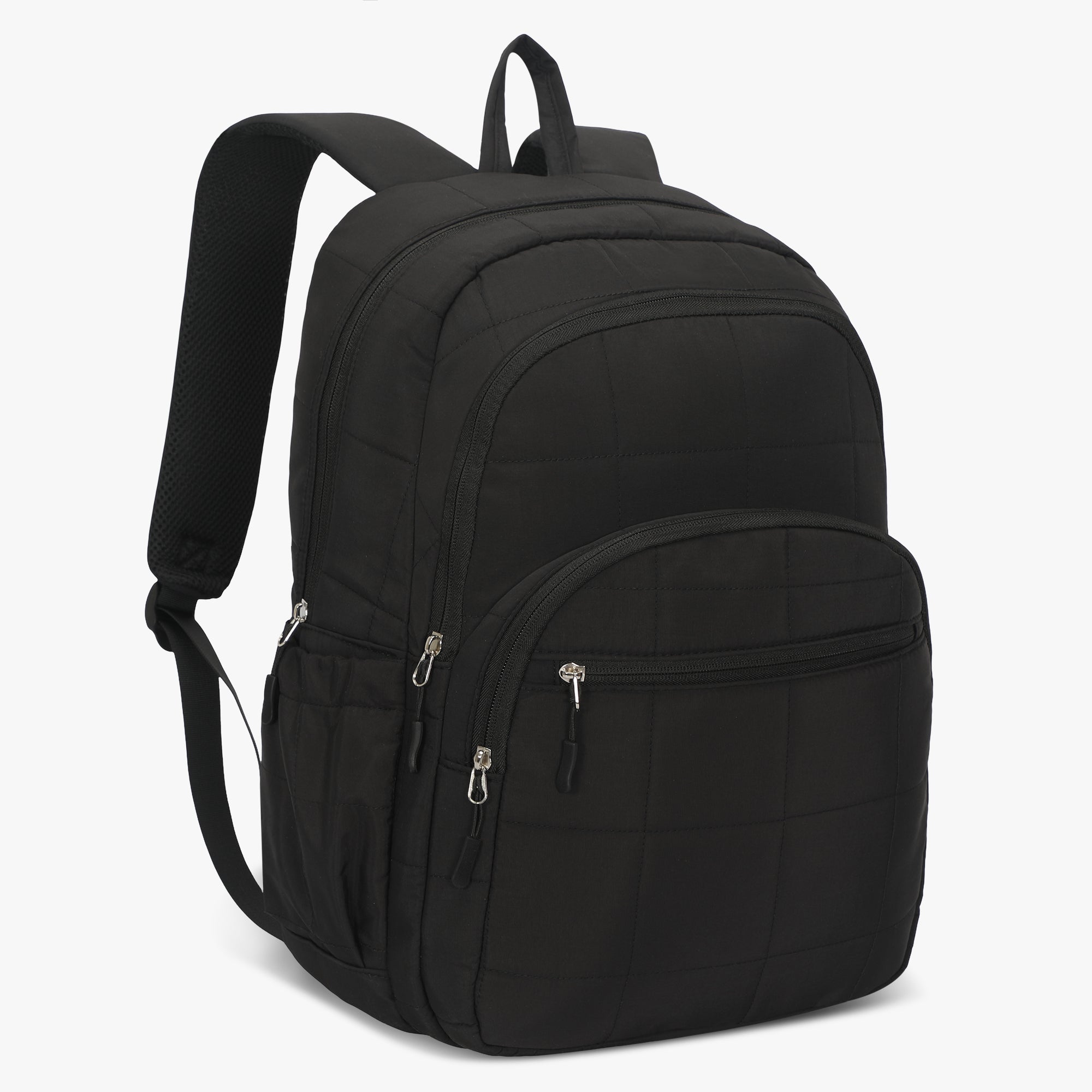 Quilted Backpack-Black