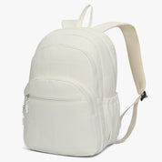 Quilted Backpack-Beige