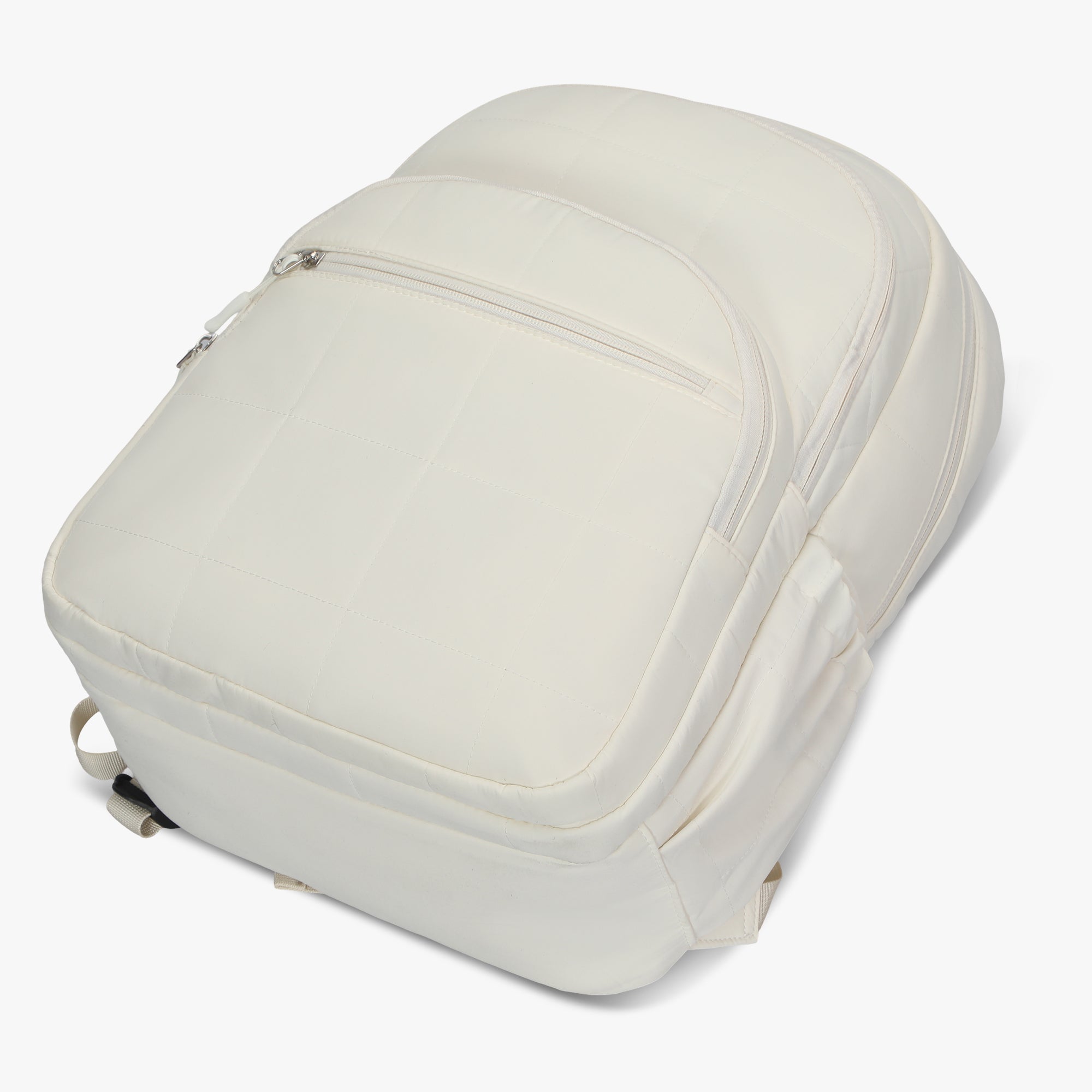 Quilted Backpack-Beige