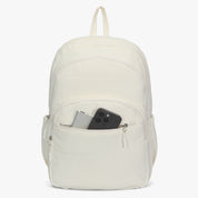 Quilted Backpack-Beige