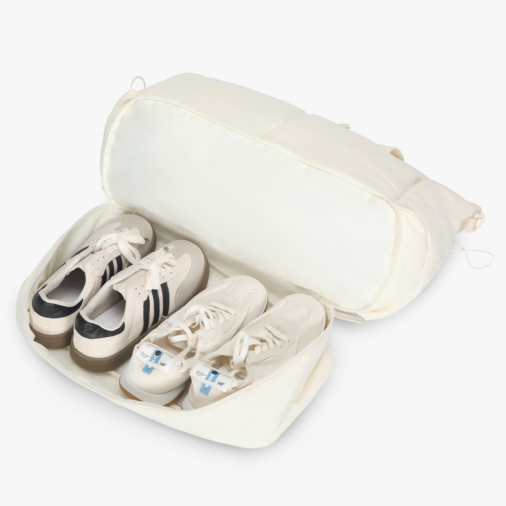 Quilted Travel Tote-Beige