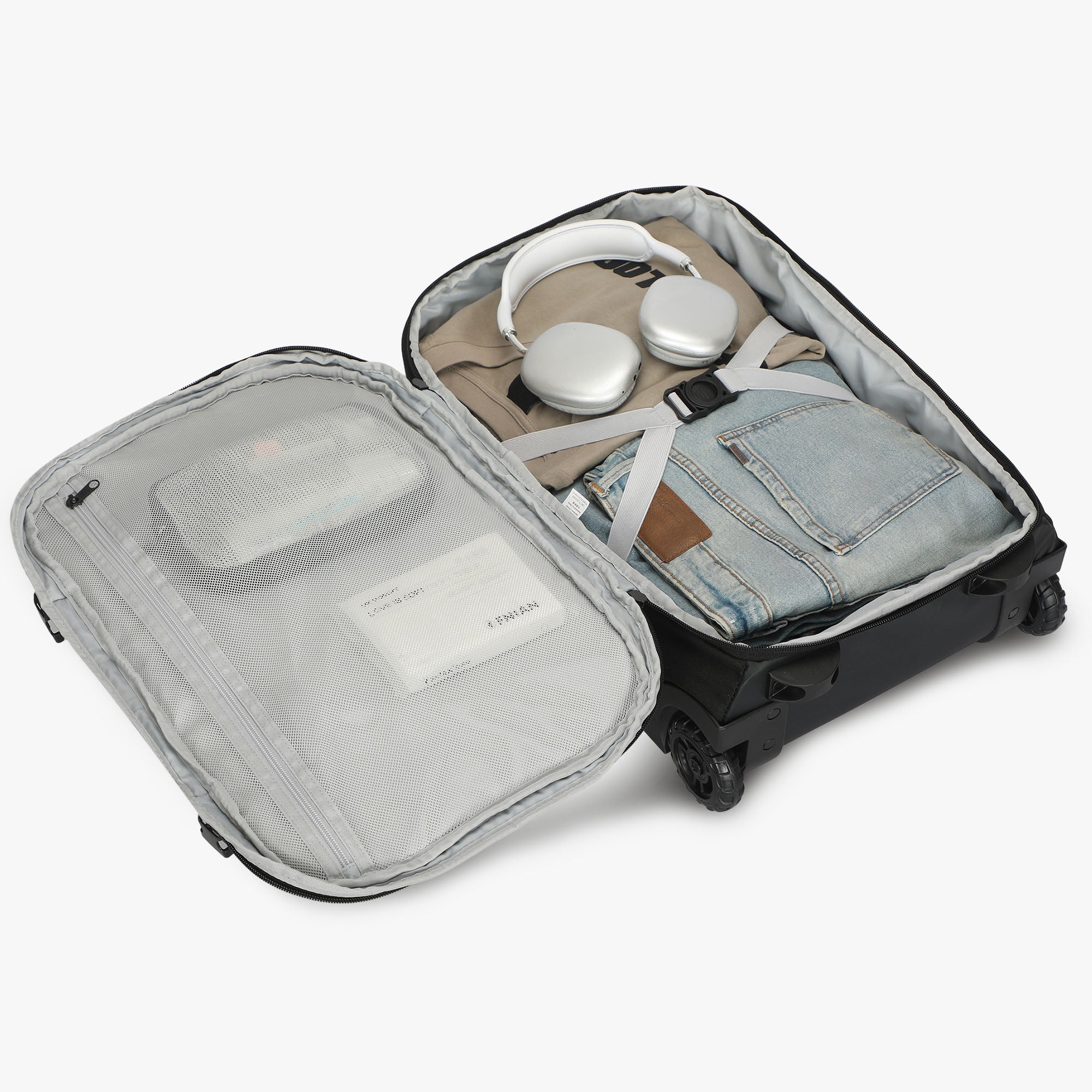 Hynes Eagle 2-in-1 Modular Rolling Backpack Set – Convertible Carry-On Luggage with Detachable Daypack, Water-Resistant, Flight Approved