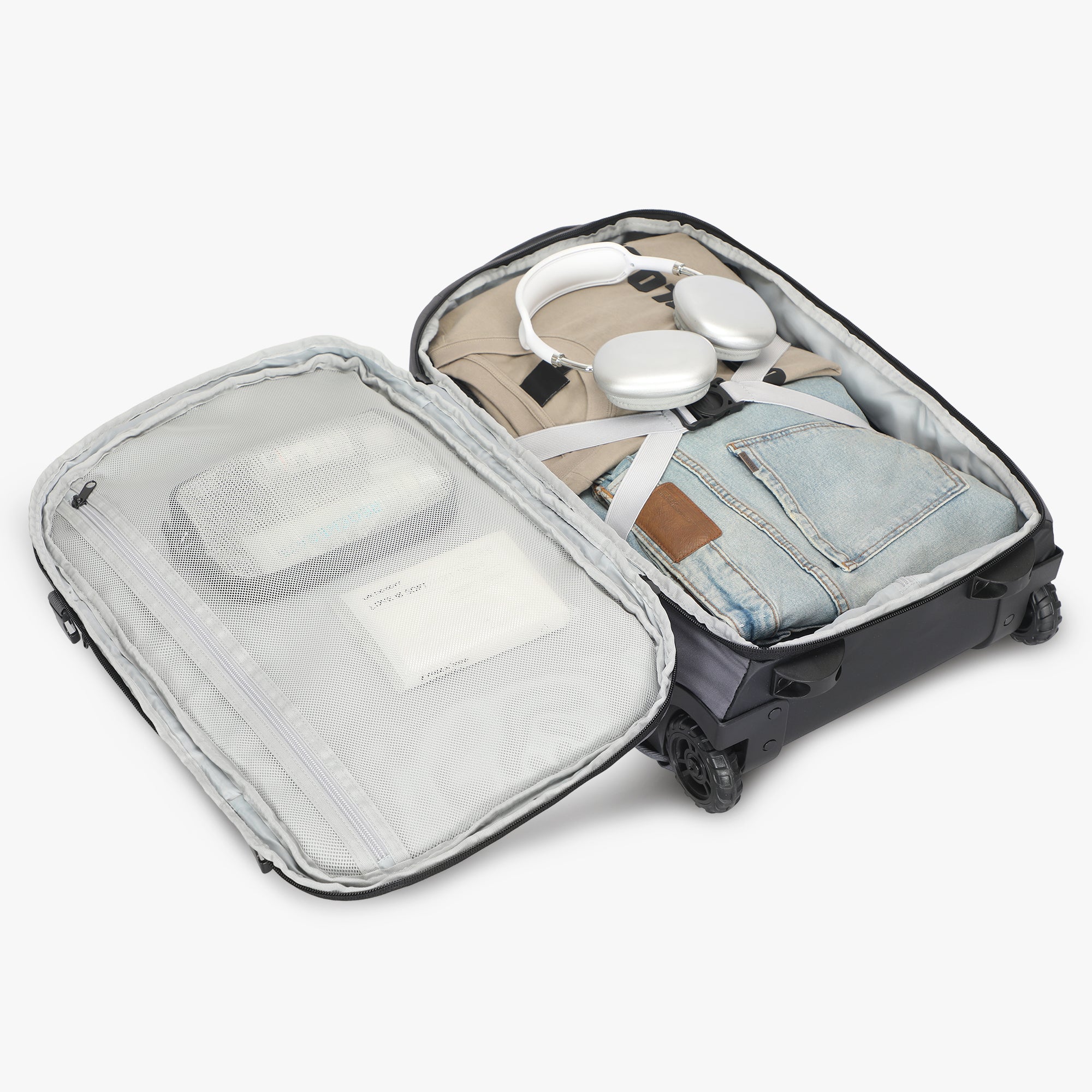 Hynes Eagle 2-in-1 Modular Rolling Backpack Set – Convertible Carry-On Luggage with Detachable Daypack, Water-Resistant, Flight Approved