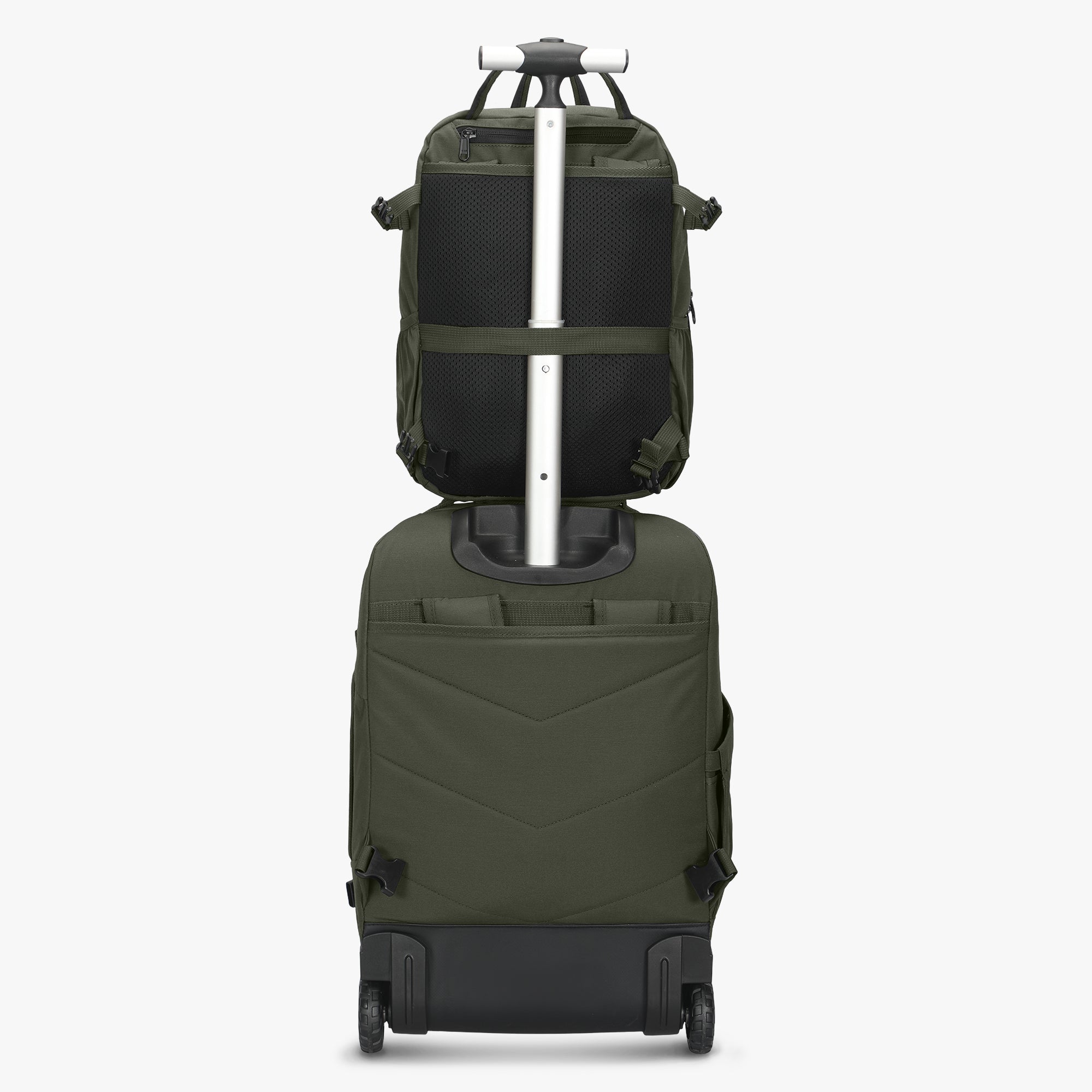 Hynes Eagle 2-in-1 Modular Rolling Backpack Set – Convertible Carry-On Luggage with Detachable Daypack, Water-Resistant, Flight Approved