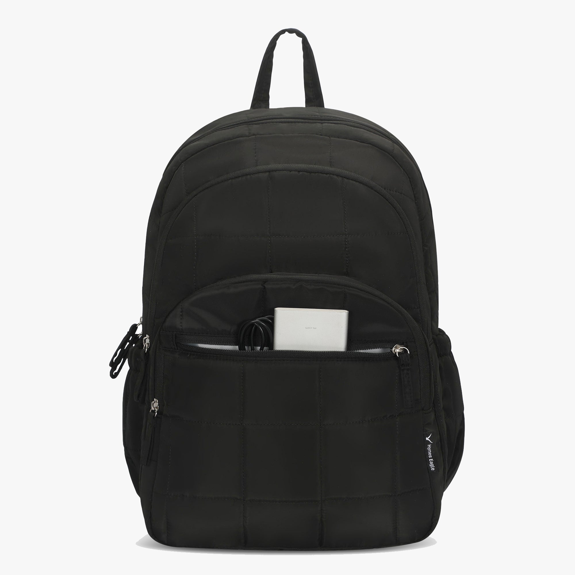 Hynes Eagle Quilted Square Backpack – Lightweight Water-Resistant Laptop Travel Bag – Fits 17” Device