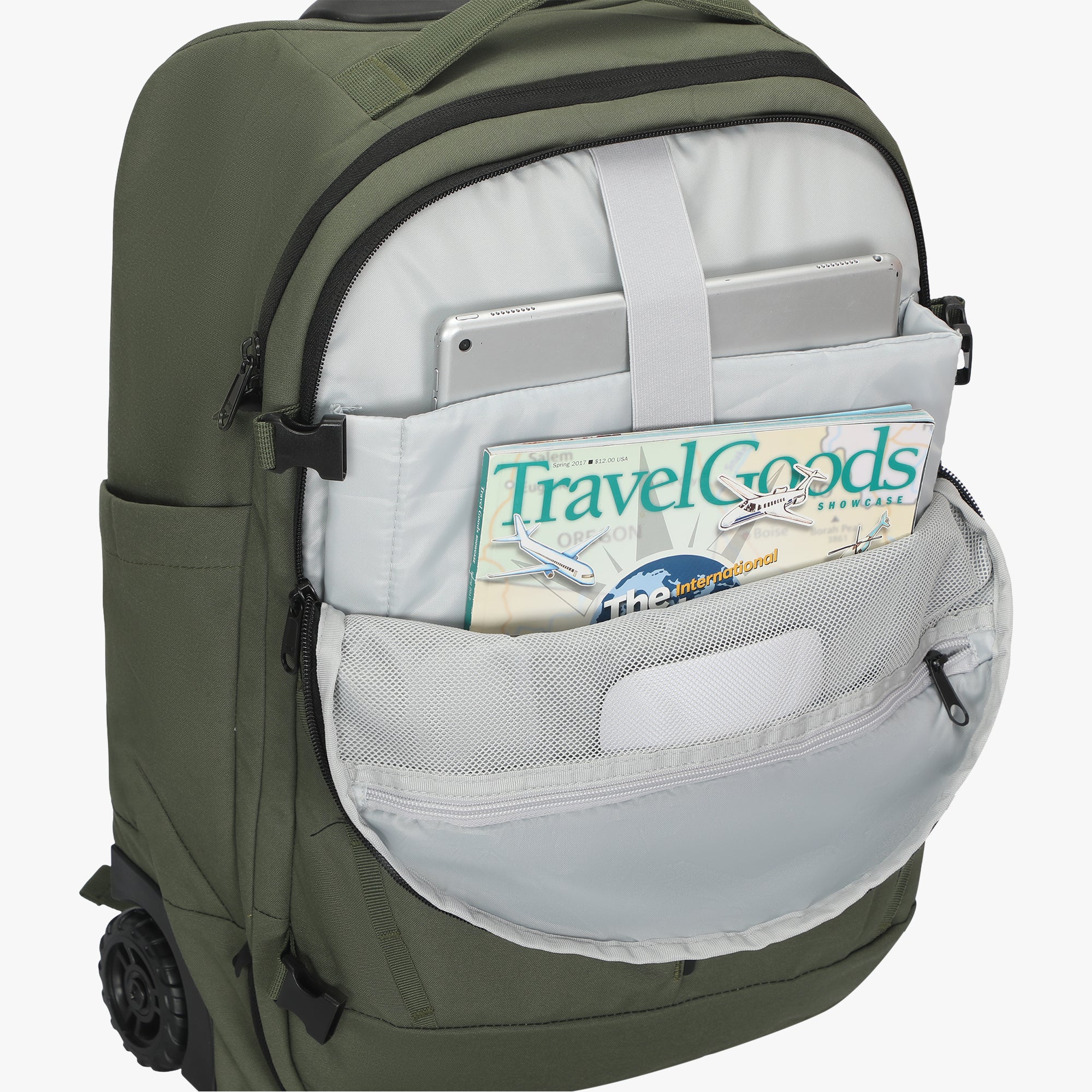 Hynes Eagle 2-in-1 Modular Rolling Backpack Set – Convertible Carry-On Luggage with Detachable Daypack, Water-Resistant, Flight Approved