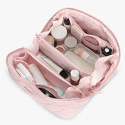 Hynes Eagle Women Quilted Makeup & Toiletry Organizer – Water-Resistant Travel Cosmetic Bag