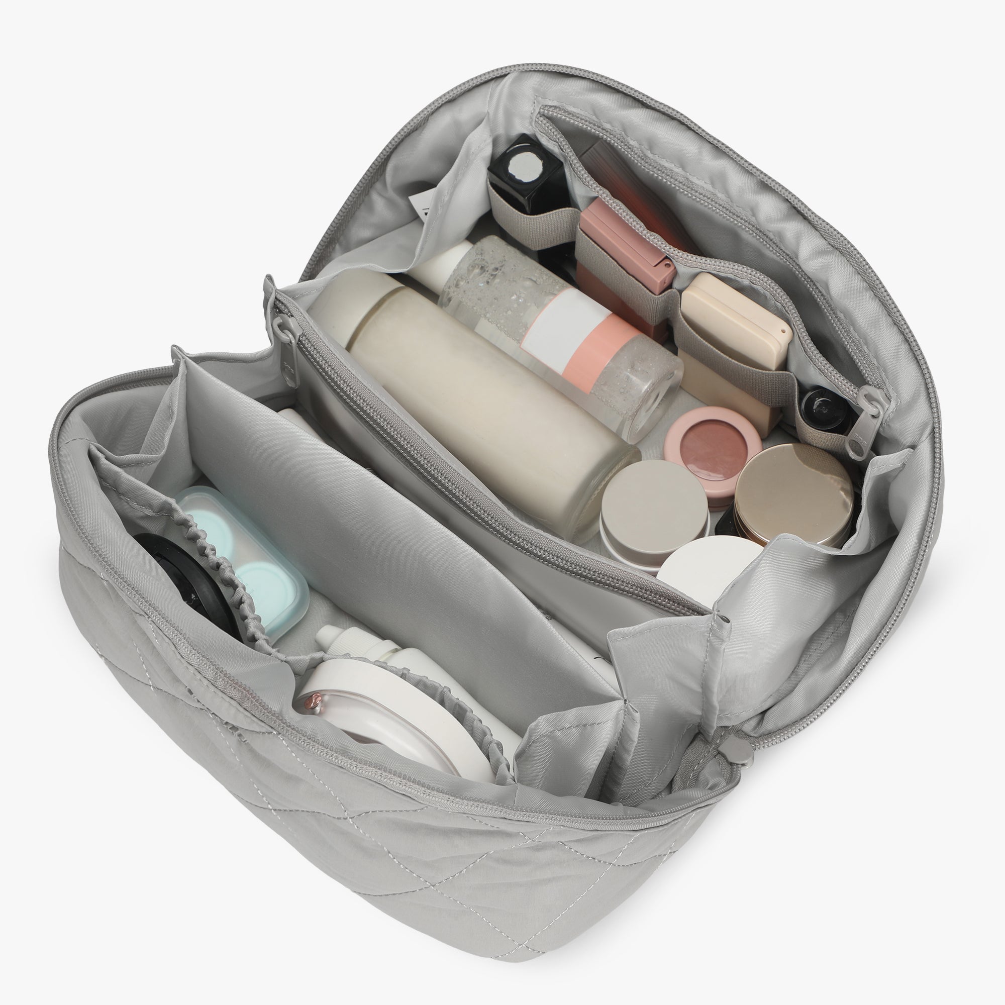 Hynes Eagle Women Quilted Makeup & Toiletry Organizer – Water-Resistant Travel Cosmetic Bag