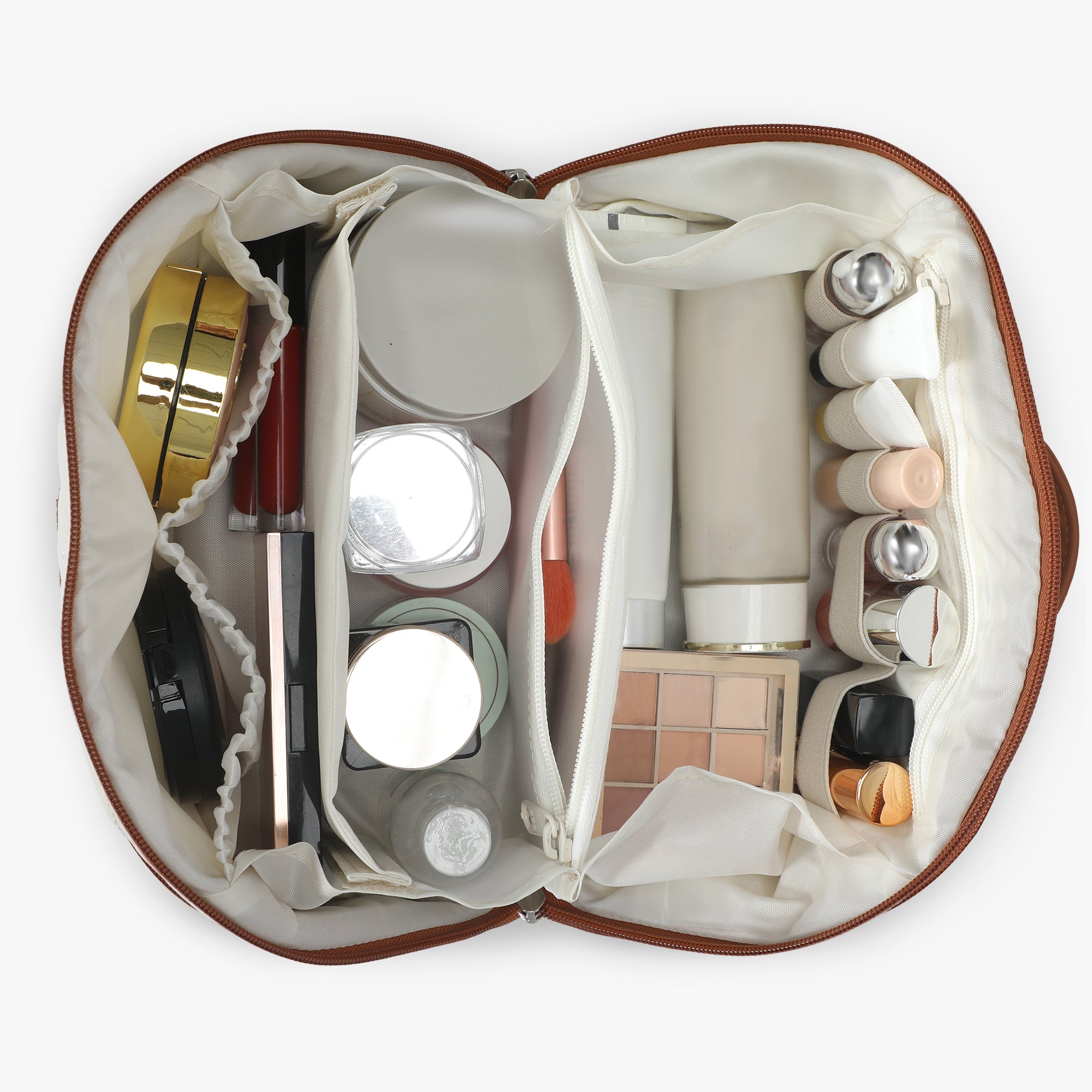 Quilted Makeup Bag Organizer – Structured Base – Hynes Eagle