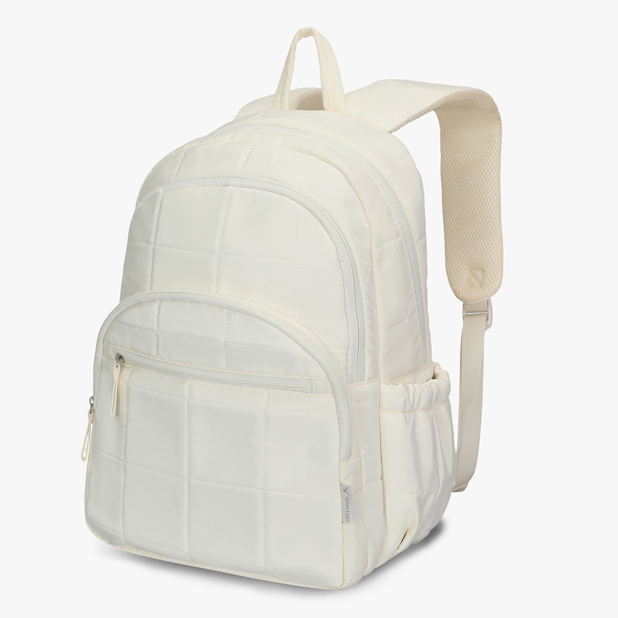 Hynes Eagle Quilted Square Backpack – Lightweight Water-Resistant Laptop Travel Bag – Fits 17” Device