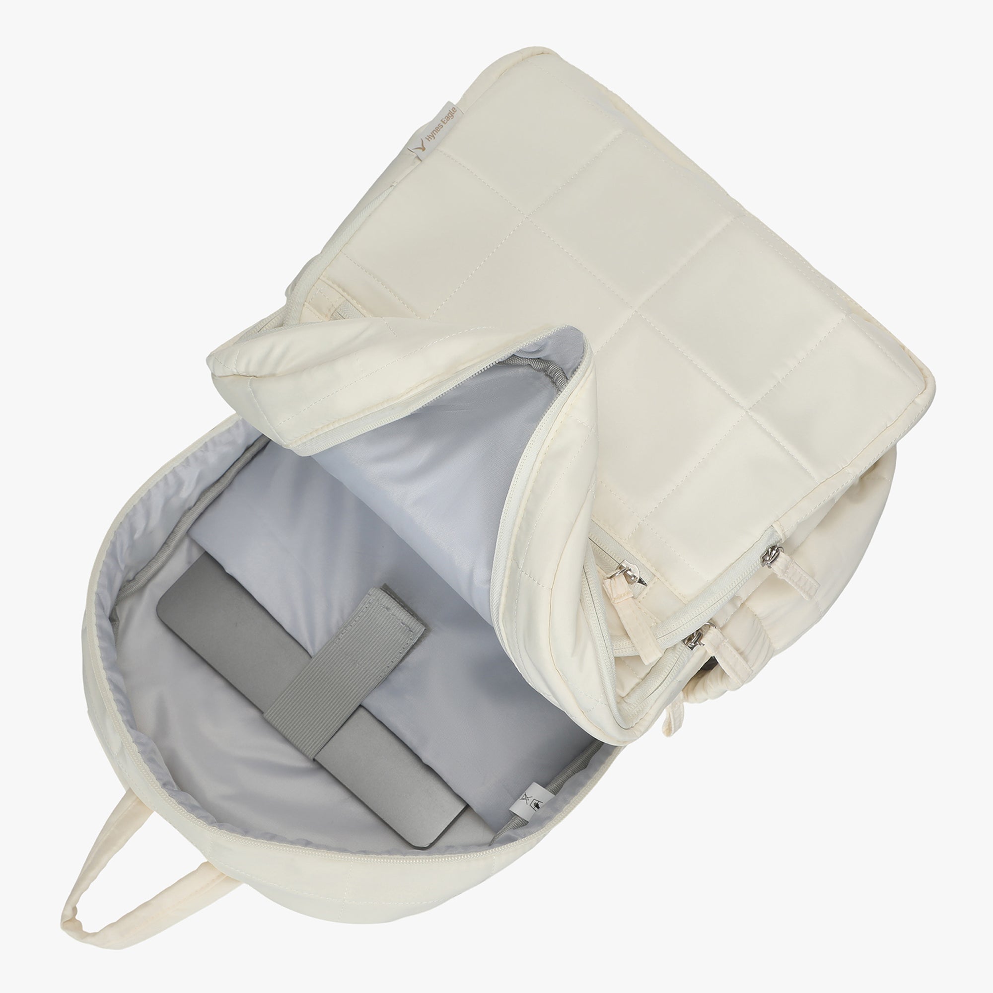 Hynes Eagle Quilted Square Backpack – Lightweight Water-Resistant Laptop Travel Bag – Fits 17” Device