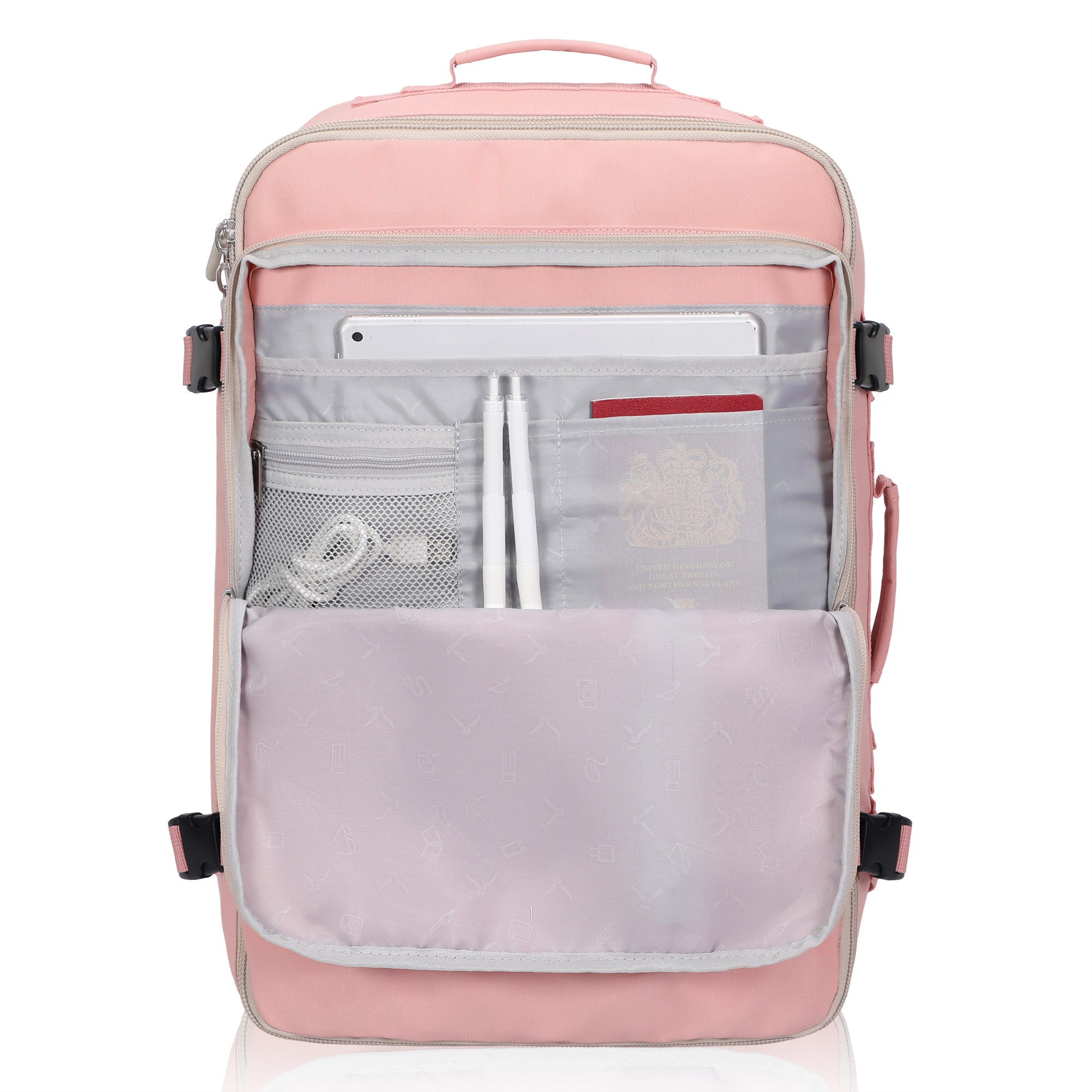 Compass 38L Carry On Luggage Backpack + Fanny Pack