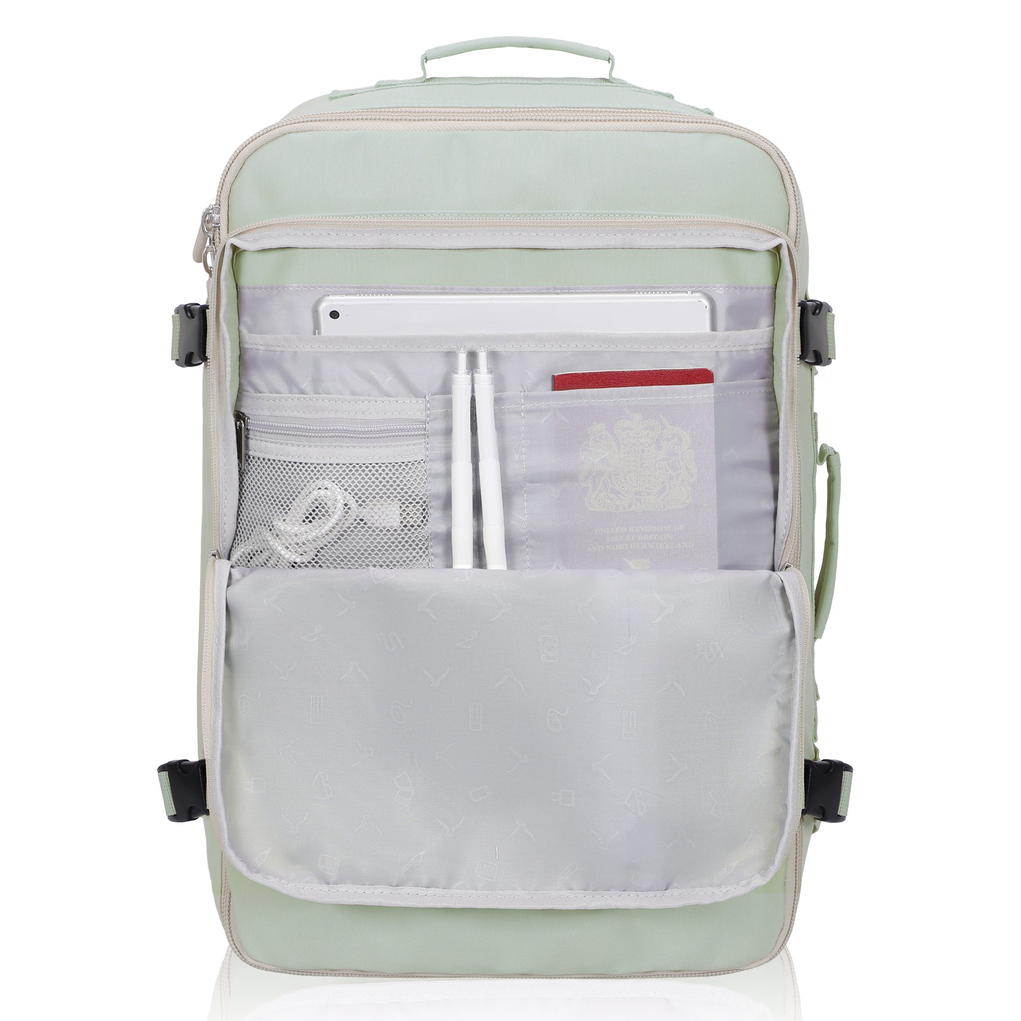 Compass 38L Carry On Luggage Backpack + Fanny Pack