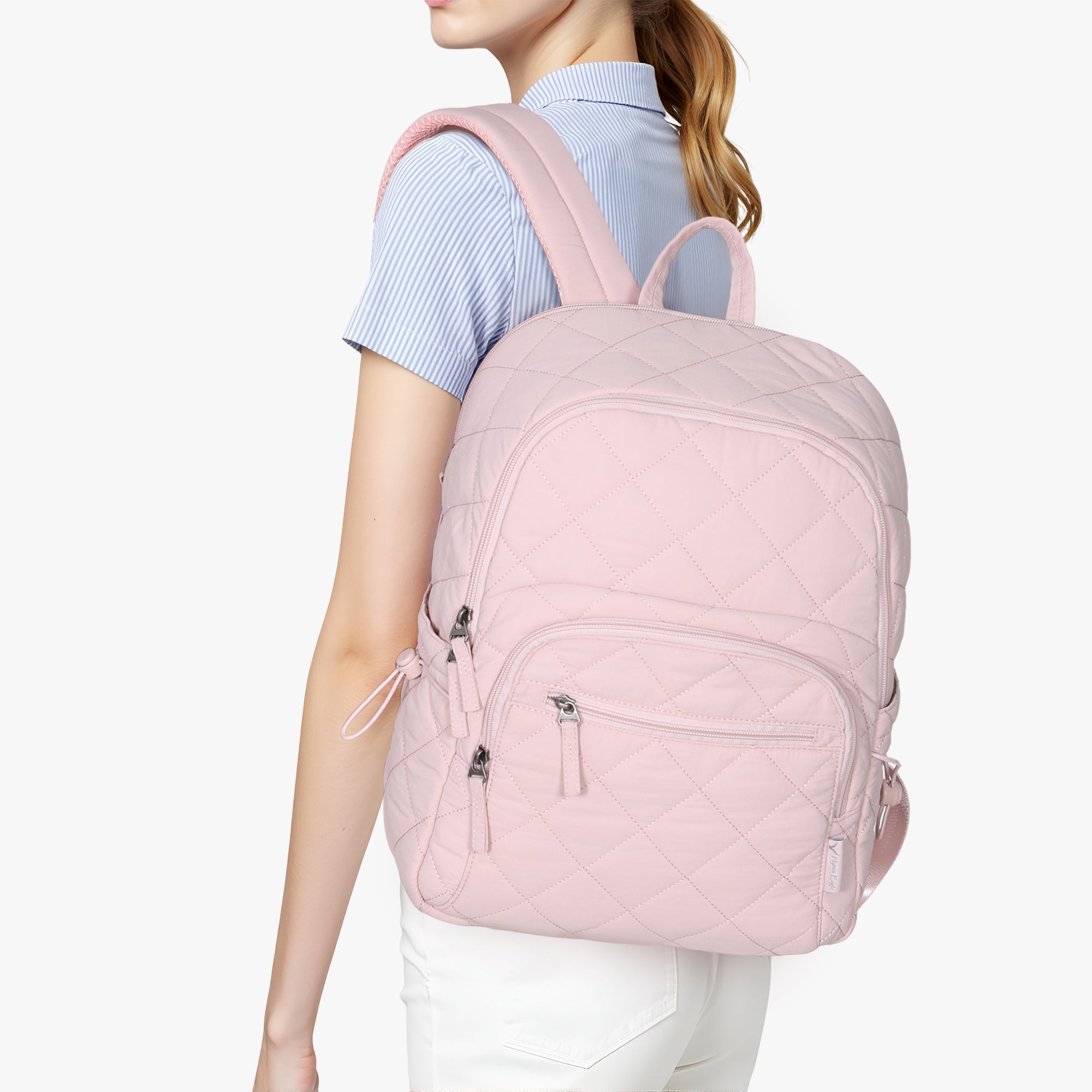 Hynes Eagle 20L Water-Resistant Nylon Laptop Backpack – Quilted Lightweight Design – Travel & School