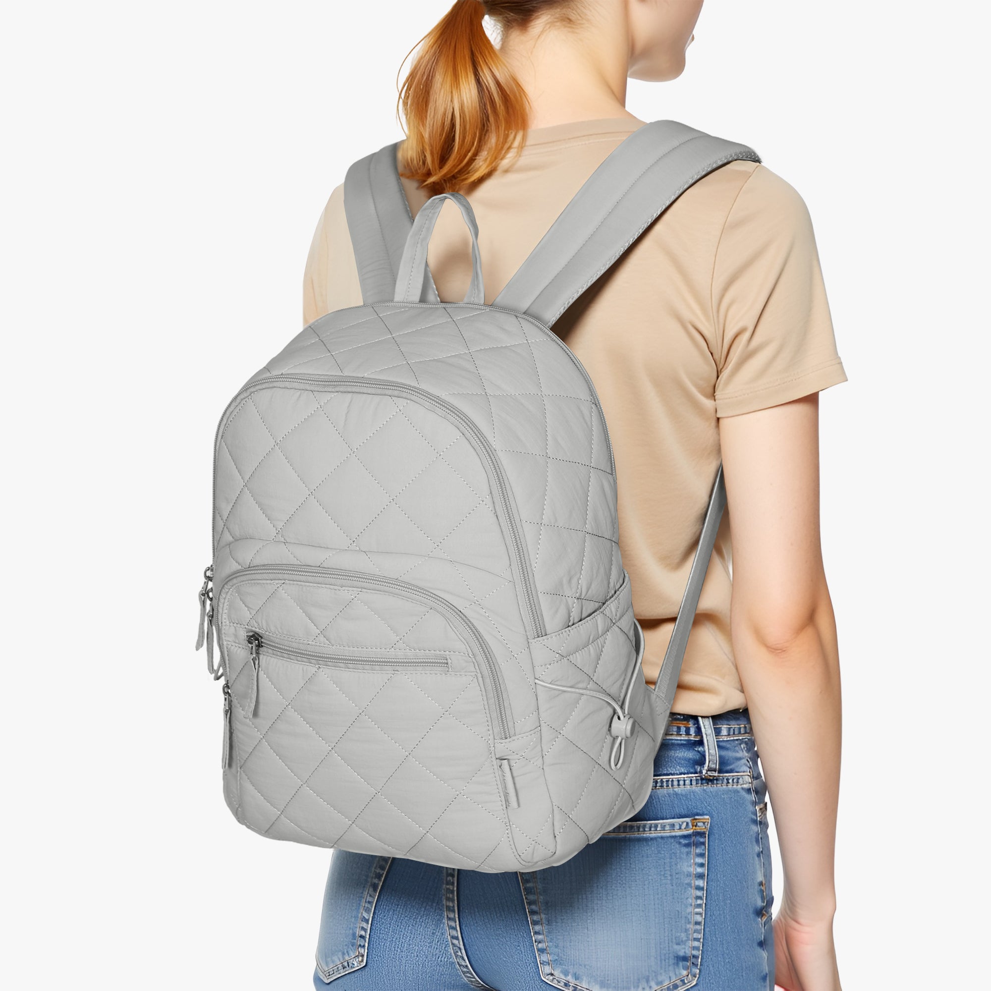 Hynes Eagle 20L Water-Resistant Nylon Laptop Backpack – Quilted Lightweight Design – Travel & School