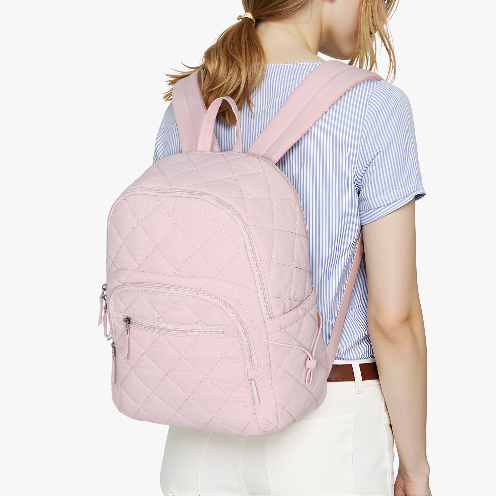 Hynes Eagle 20L Water-Resistant Nylon Laptop Backpack – Quilted Lightweight Design – Travel & School