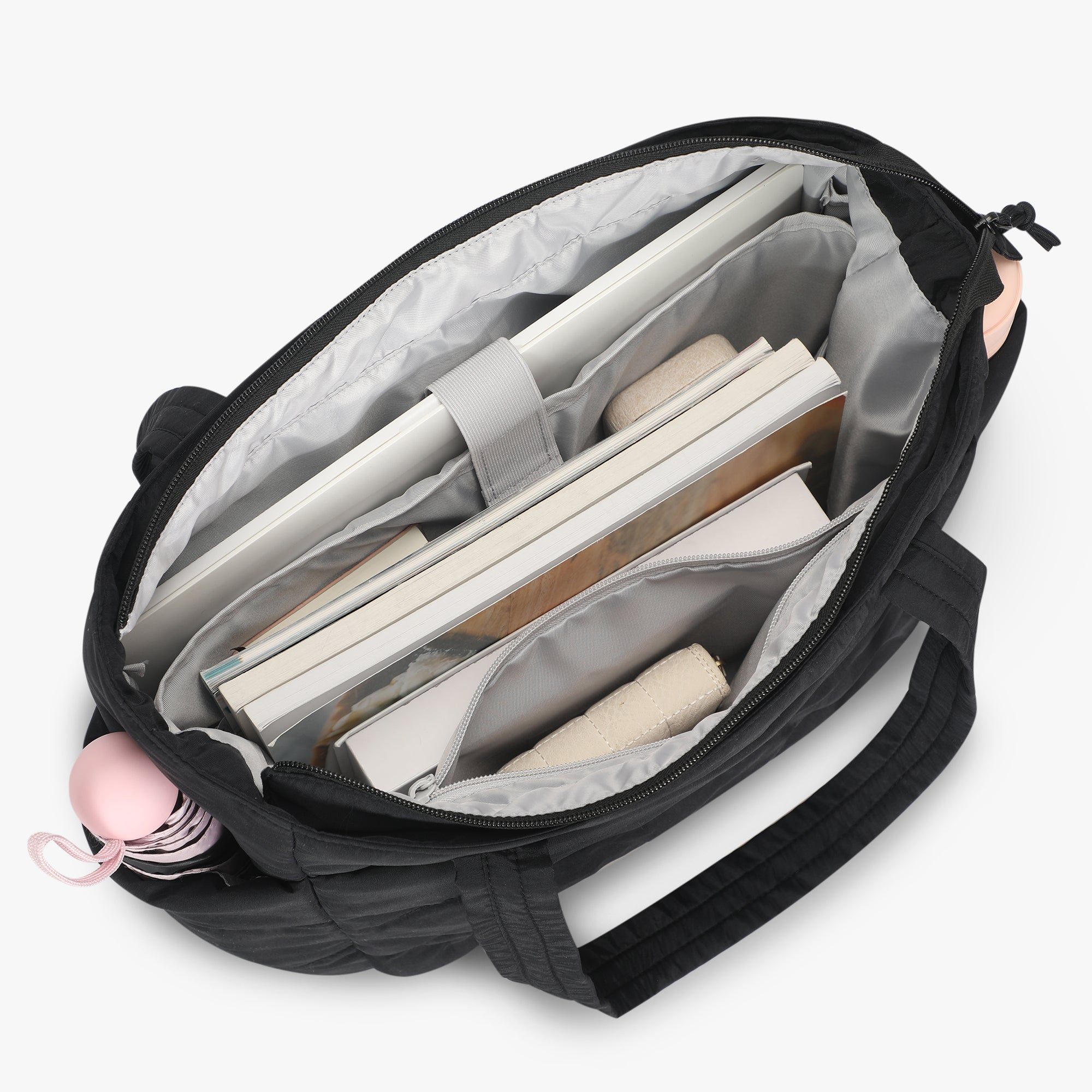 Hynes Eagle 20L Puffy Tote Bag – Lightweight Water-Resistant Work & Gym Bag with Laptop Sleeve, Luggage Strap & Smart Pockets