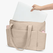 Hynes Eagle 20L Puffy Tote Bag – Lightweight Water-Resistant Work & Gym Bag with Laptop Sleeve, Luggage Strap & Smart Pockets
