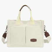 Corduroy Tote Bag-Beige