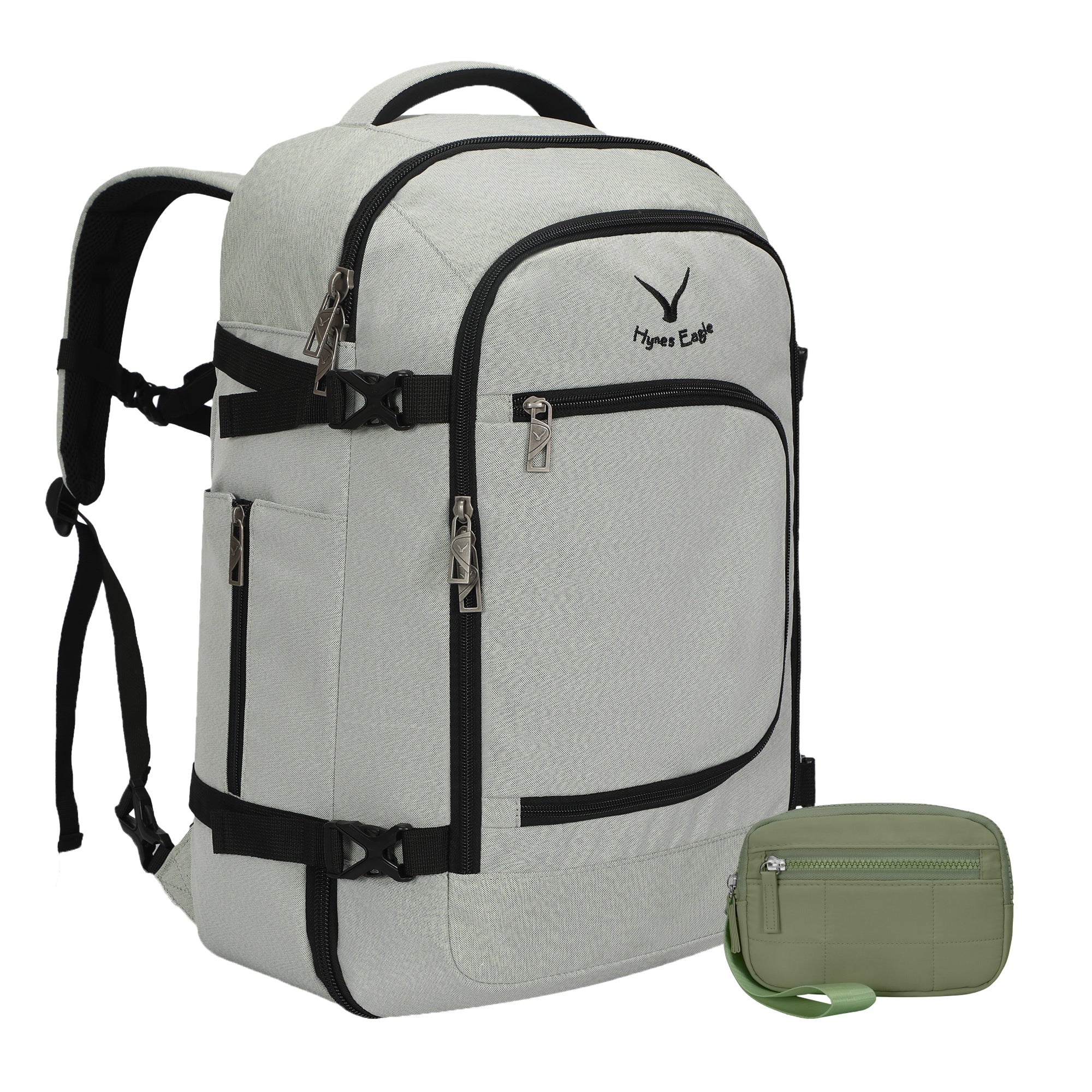 Classic Route 40L Carry On Backpack + Wristlet Bag