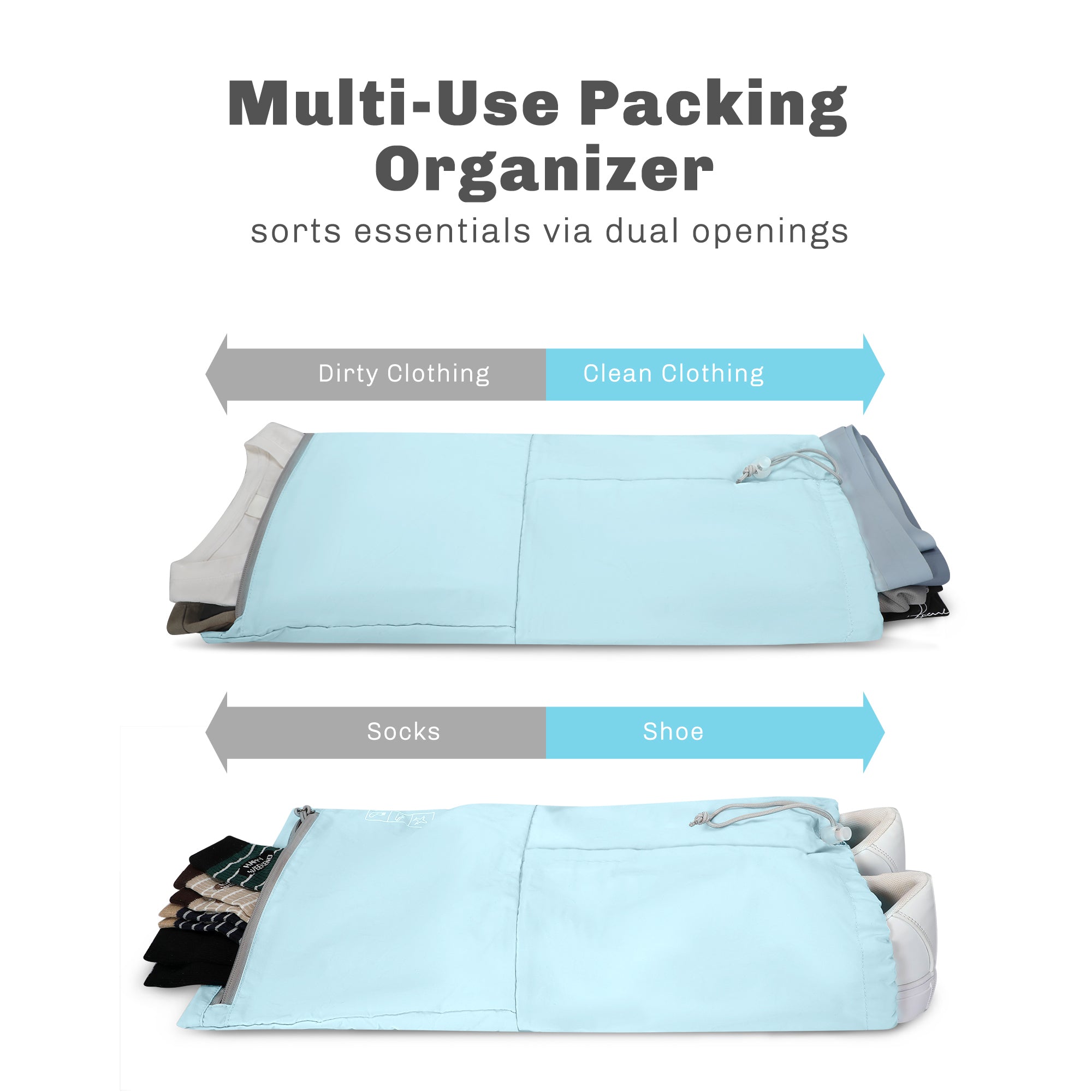 Hynes Eagle 2 Piece/ 4 Piece/ 6 Piece Compression Packing Cube Set – Water-Resistant Luggage Organizers for Travel