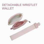 Dual Pouch Wristlet Wallet-Pink Beige