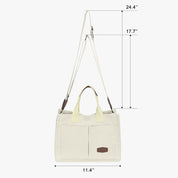 Corduroy Tote Bag-Beige