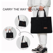 Corduroy Tote Bag-Black