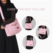 Corduroy Tote Bag-Pink