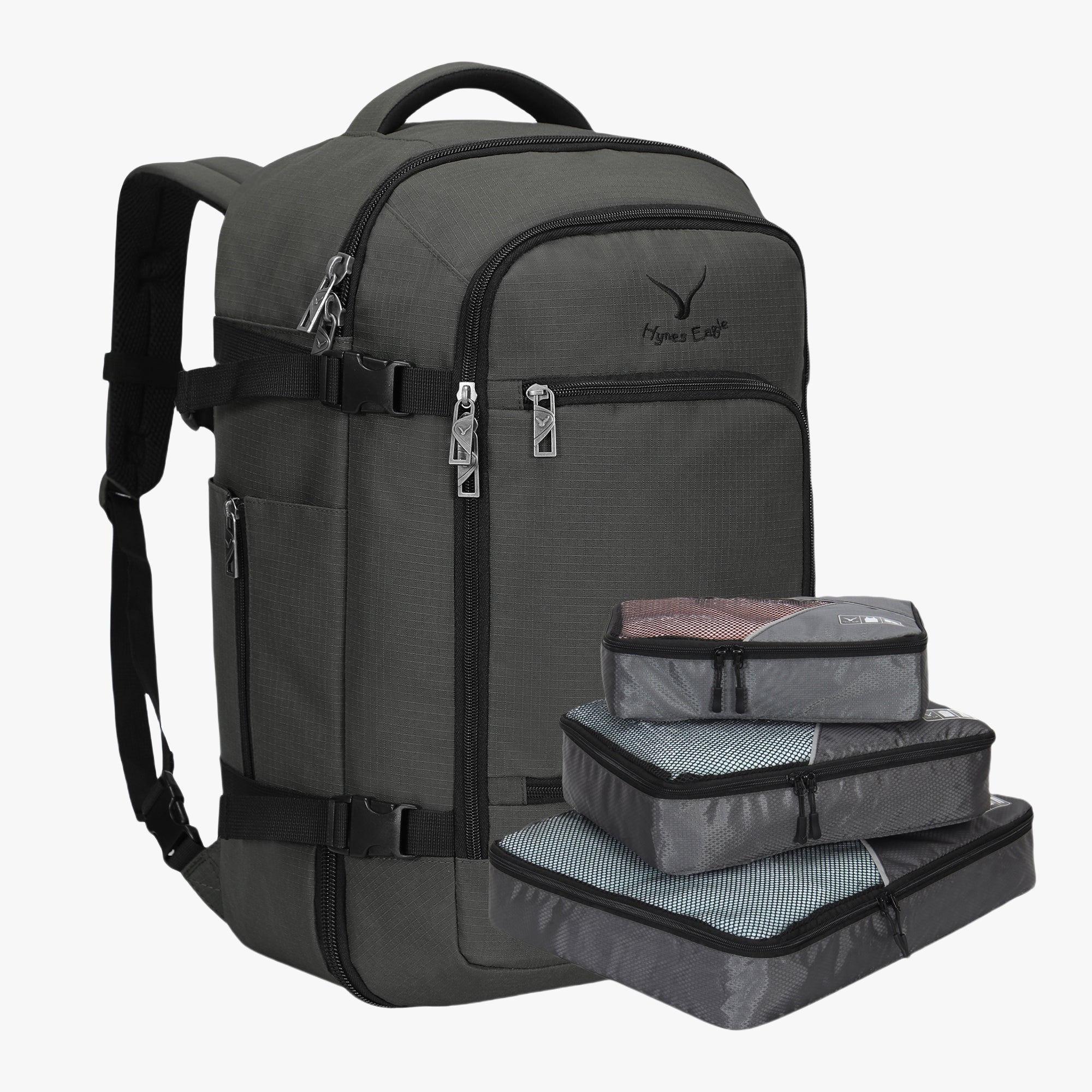 Classic Route 40L Carry On Backpack x PackPal Cube Set-Dark Gray