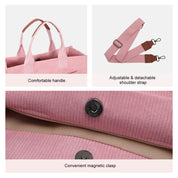 Corduroy Tote Bag-Pink