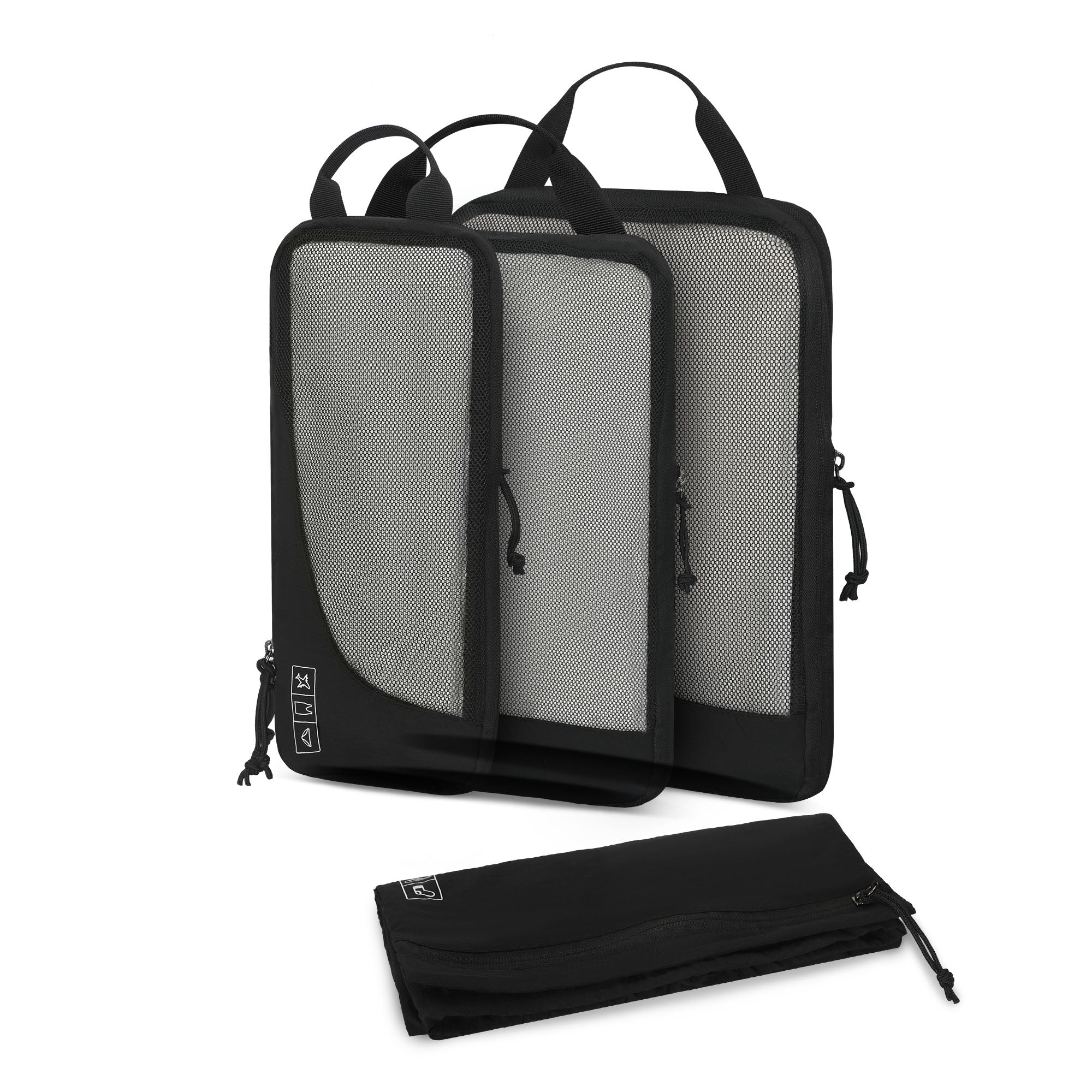Hynes Eagle 2 Piece/ 4 Piece/ 6 Piece Compression Packing Cube Set – Water-Resistant Luggage Organizers for Travel