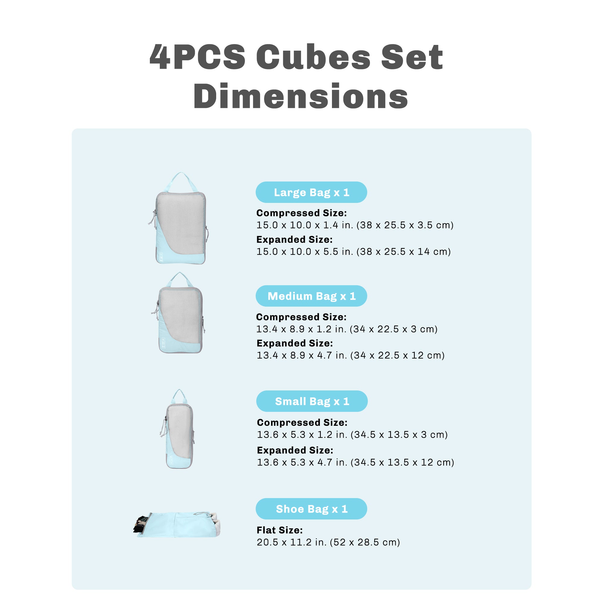 Compression Cubes Set 2 Piece/ 4 Piece/ 6 Piece