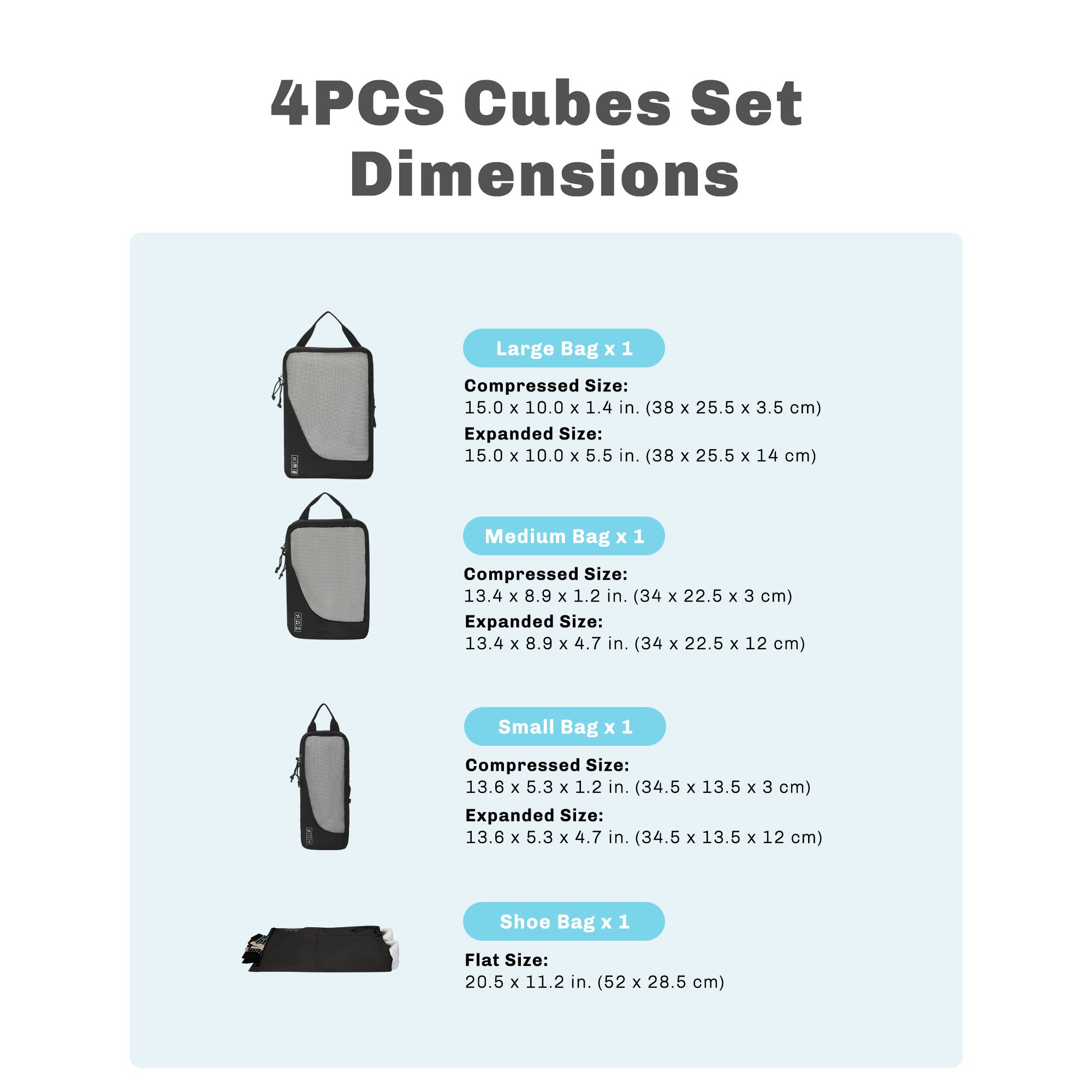 Compression Cubes Set 2 Piece/ 4 Piece/ 6 Piece