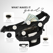 Hynes Eagle Belt Bag with Adjustable Strap & Hidden Anti-Theft Pocket