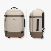 Hynes Eagle 42L Rolling Backpack Carry-On – 2-Wheel Travel Suitcase with Laptop Sleeve, TSA Approved