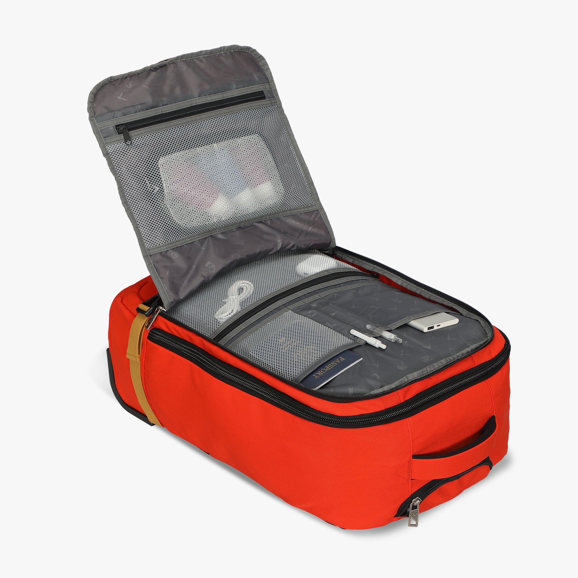 GlidePath 42L Rolling Backpack-Orange Red