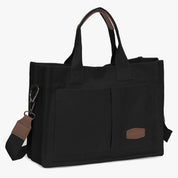 Corduroy Tote Bag-Black