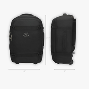 Hynes Eagle 42L Rolling Backpack Carry-On – 2-Wheel Travel Suitcase with Laptop Sleeve, TSA Approved