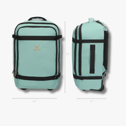 Hynes Eagle 42L Rolling Backpack Carry-On – 2-Wheel Travel Suitcase with Laptop Sleeve, TSA Approved